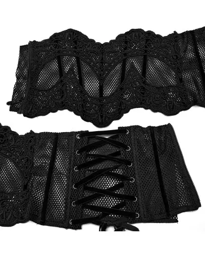 Corset Serre-Taille Élégant en Grille de la Marque Punk Rave à 58,00 €