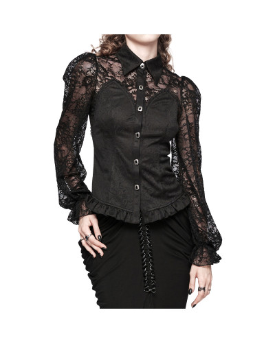 Gothic Shirt with Lace Sleeves