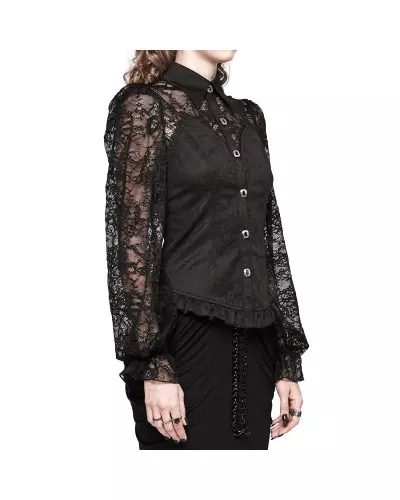 Chemise avec Manches en Dentelle de la Marque Punk Rave à 62,90 €