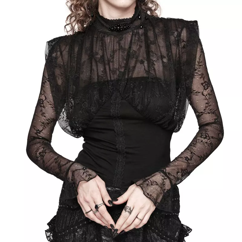 Blouse avec Dentelle de la Marque Punk Rave à 45,00 €