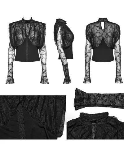 Blouse with Lace from Punk Rave Brand at €38.95