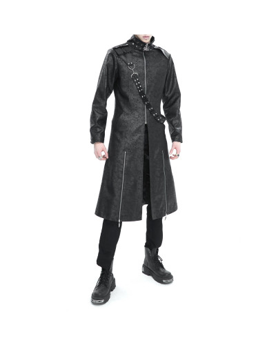 Chaqueta Gótica Larga Negra para Hombre