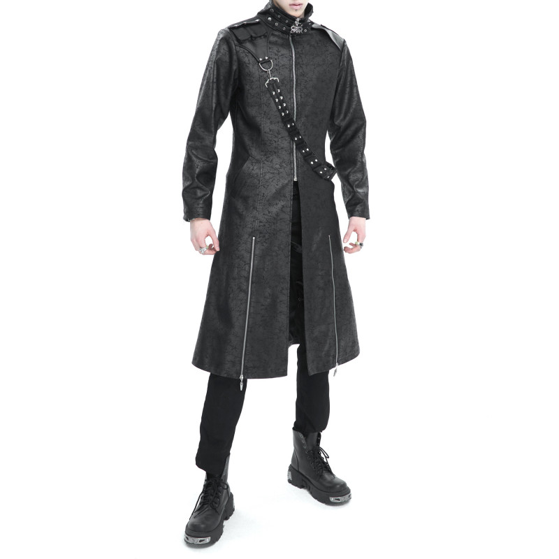 Chaqueta Gótica Larga Negra para Hombre