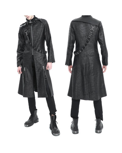 Chaqueta Gótica Larga Negra para Hombre