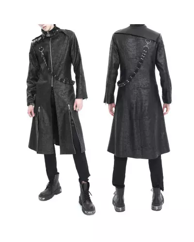 Lange Schwarze Jacke für Männer der Devil Fashion-Marke für 154,00 €