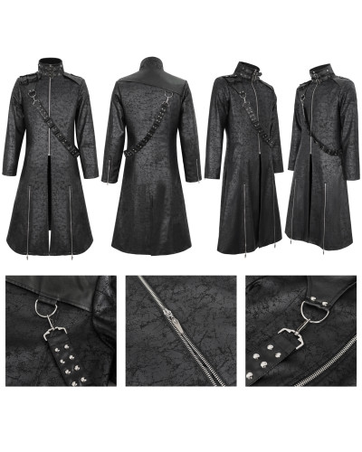 Chaqueta Gótica Larga Negra para Hombre