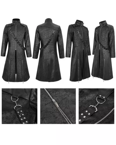 Lange Schwarze Jacke für Männer der Devil Fashion-Marke für 154,00 €