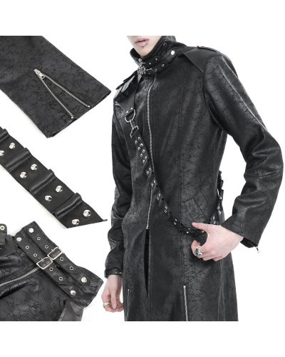 Chaqueta Gótica Larga Negra para Hombre