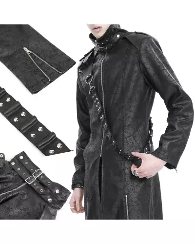 Lange Schwarze Jacke für Männer der Devil Fashion-Marke für 154,00 €