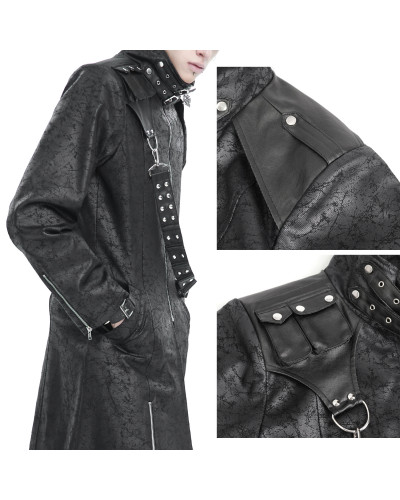 Chaqueta Gótica Larga Negra para Hombre