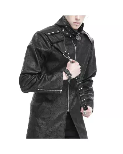 Lange Schwarze Jacke für Männer der Devil Fashion-Marke für 154,00 €