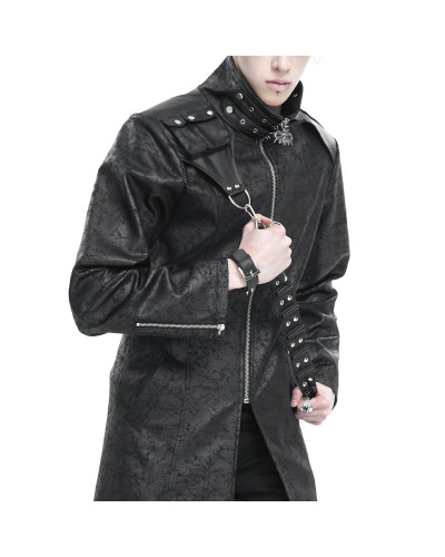 Veste Gothique Longue Noire pour Homme