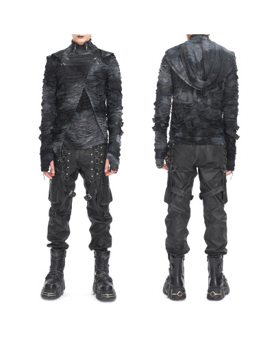 Gothic T-Shirt with Hood for Men
