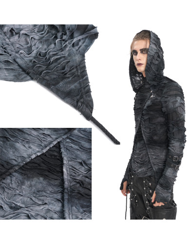Gothic T-Shirt with Hood for Men