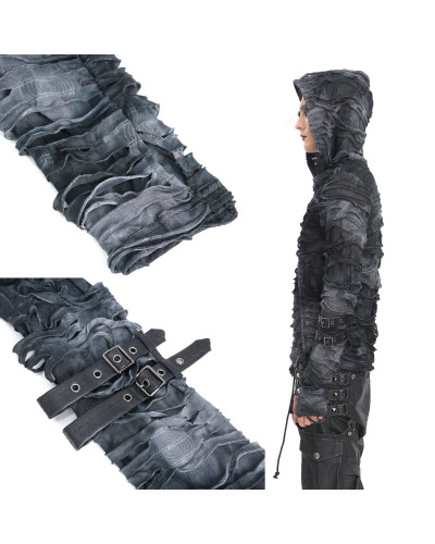 Gothic T-Shirt with Hood for Men