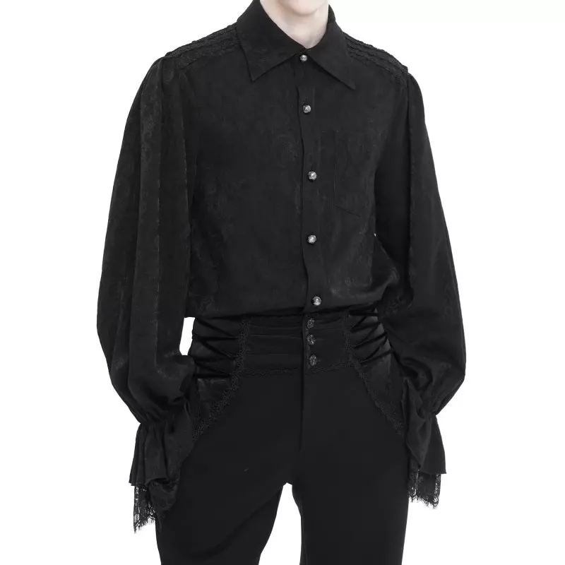 Elegant Black Shirt for Men from Devil Fashion Brand at €79.90