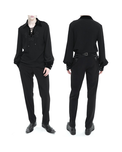 Blusa Gótica con Cruzado para Hombre