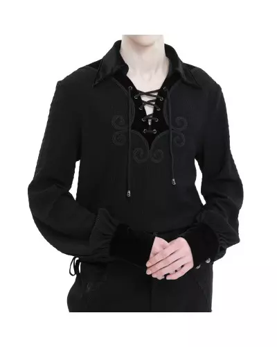 Blouse with Lacing for Men