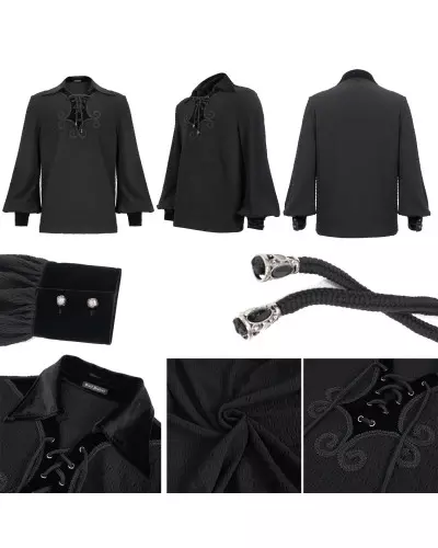 Blouse with Lacing for Men from Devil Fashion Brand at €62.00