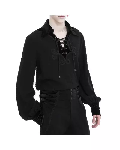 Blouse with Lacing for Men from Devil Fashion Brand at €77.50