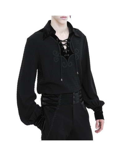 Blusa Gótica con Cruzado para Hombre
