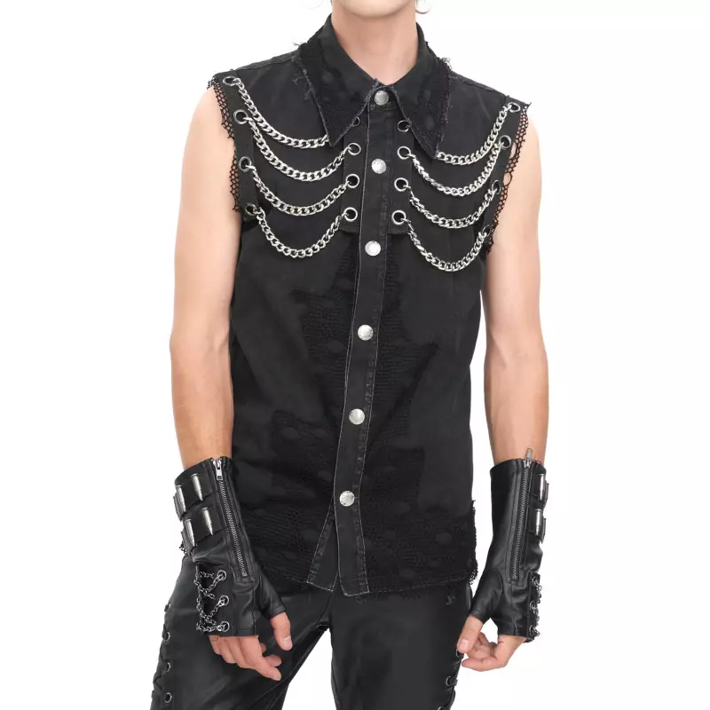 Shirt with Chains for Men from Devil Fashion Brand at €81.50