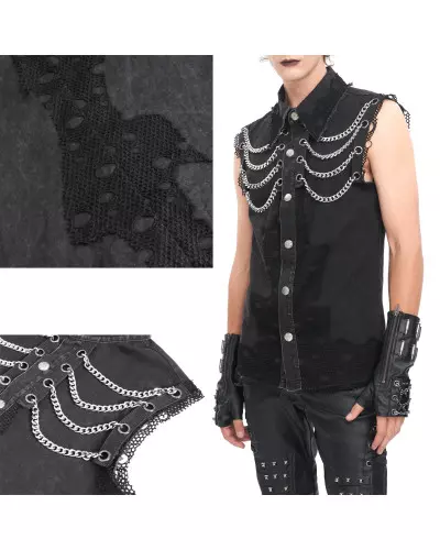 Shirt with Chains for Men from Devil Fashion Brand at €81.50