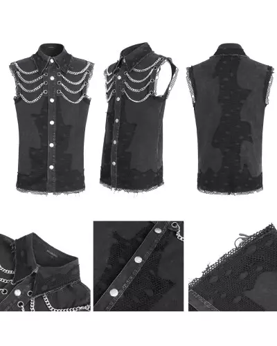 Shirt with Chains for Men from Devil Fashion Brand at €81.50