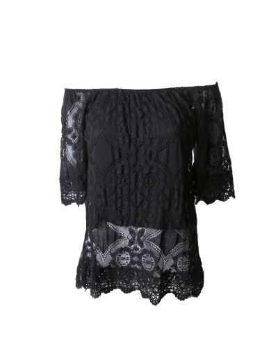 T-Shirt Gothique avec Dentelle