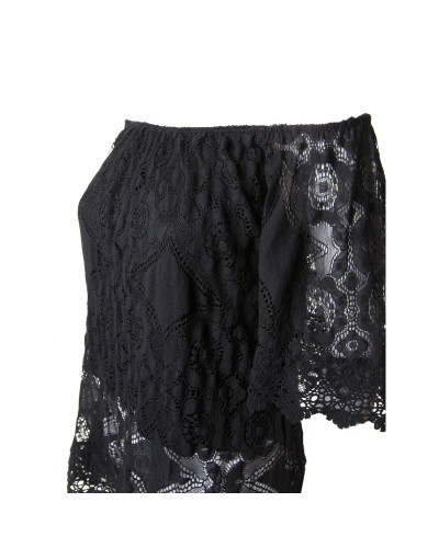 Gothic T-Shirt mit Spitze