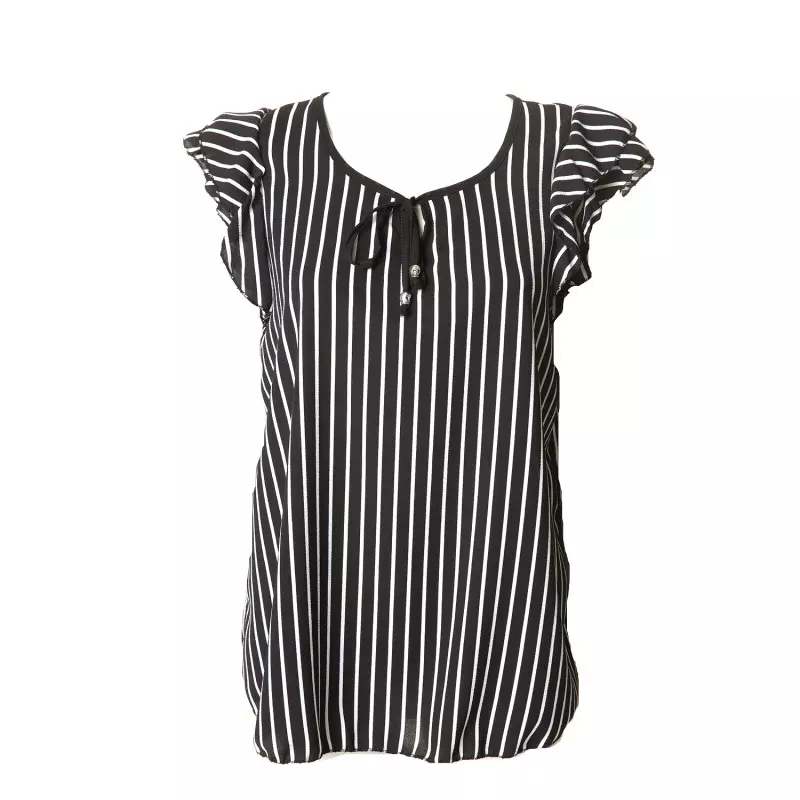 Camiseta com Listras Brancas da Marca Style por 12,00 €