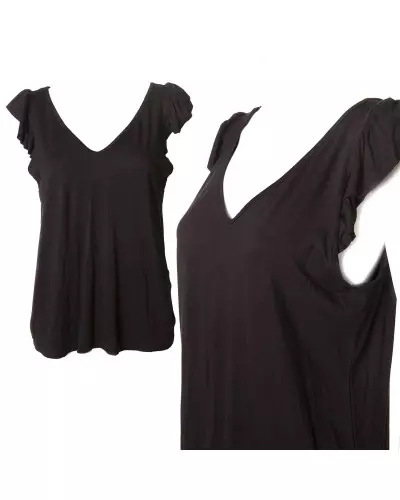 Black T-Shirt with Straps from Style Brand at €9.90