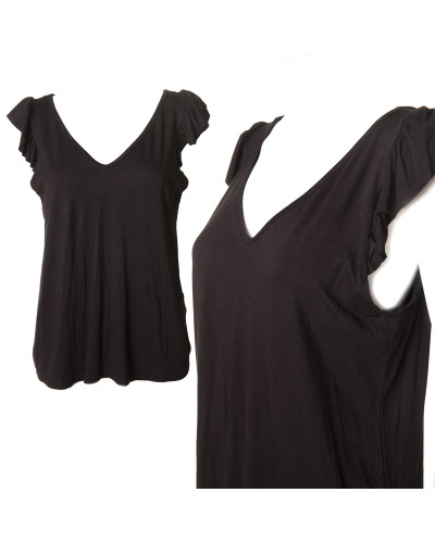 Camiseta Negra con Tiras