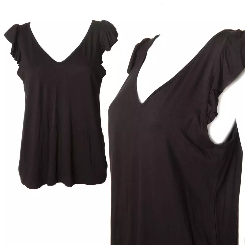 Black T-Shirt with Straps from Style Brand at €9.90