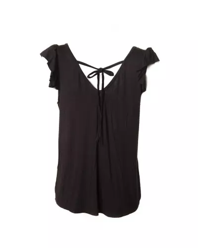 Black T-Shirt with Straps from Style Brand at €9.90