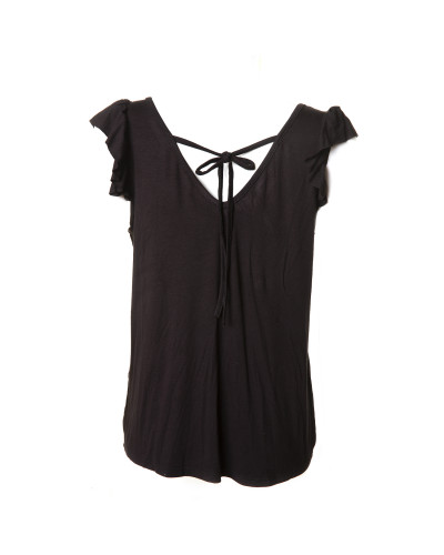 Camiseta Negra con Tiras