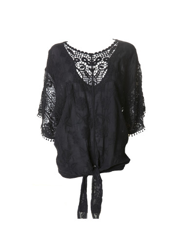 Camiseta con Guipur