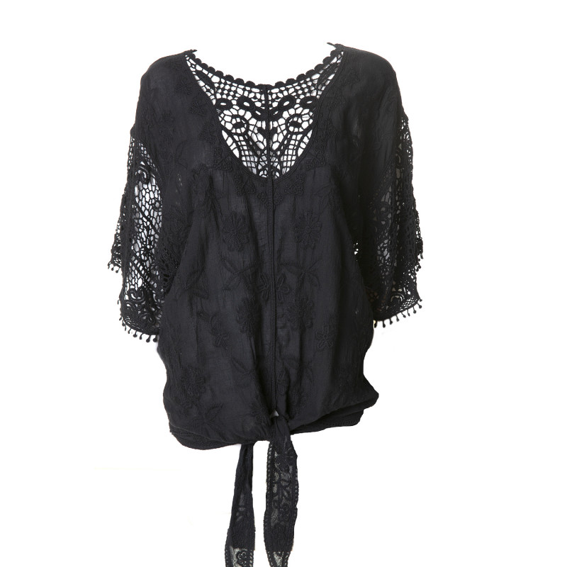 Camiseta con Guipur