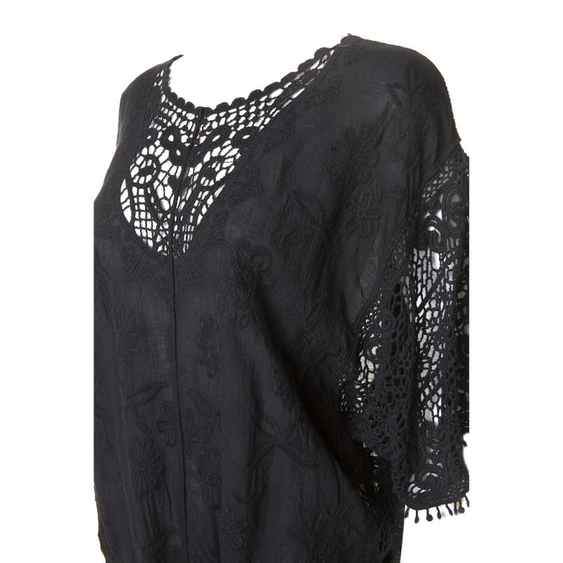 T-Shirt mit Guipure