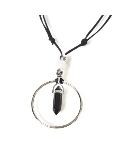 Collar con Calavera y Piedra