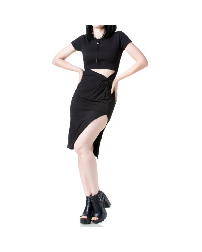 Vestido Negro Asimétrico