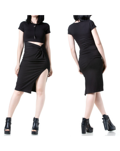 Vestido Negro Asimétrico