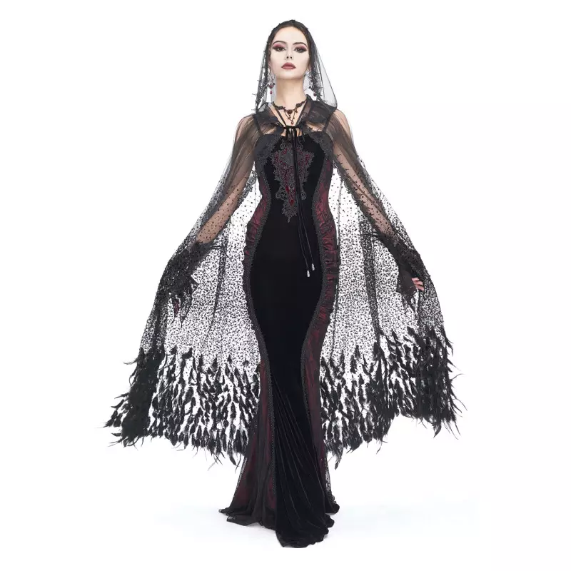 Cape with Feathers from Devil Fashion Brand at €199.90