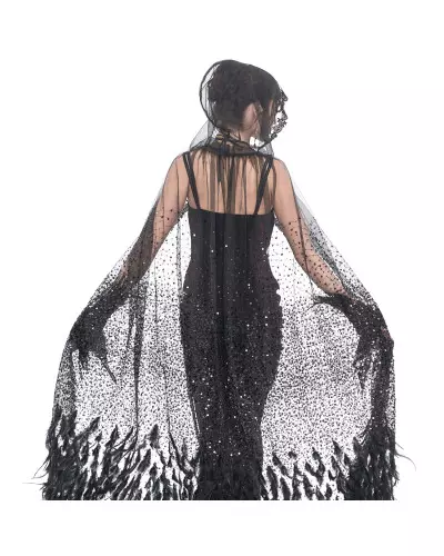 Cape avec Plumes de la Marque Devil Fashion à 199,90 €