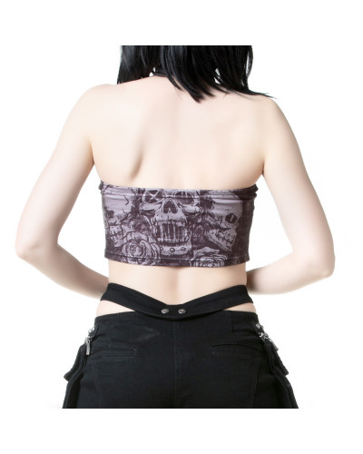 Crop Top con Calaveras