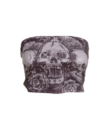 Crop Top con Calaveras
