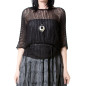 Schwarzer Strickpullover
