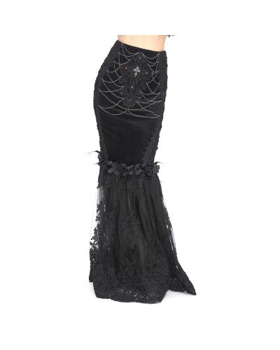 Black Skirt with Cross and Chains