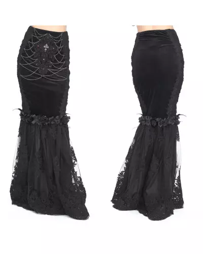 Black Skirt with Cross and Chains from Devil Fashion Brand at €129.90