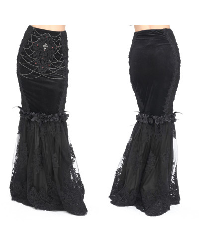 Falda Negra con Cruz y Cadenas